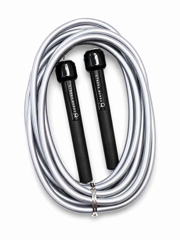 Supreme Single Jump Rope – 9 ft Silver