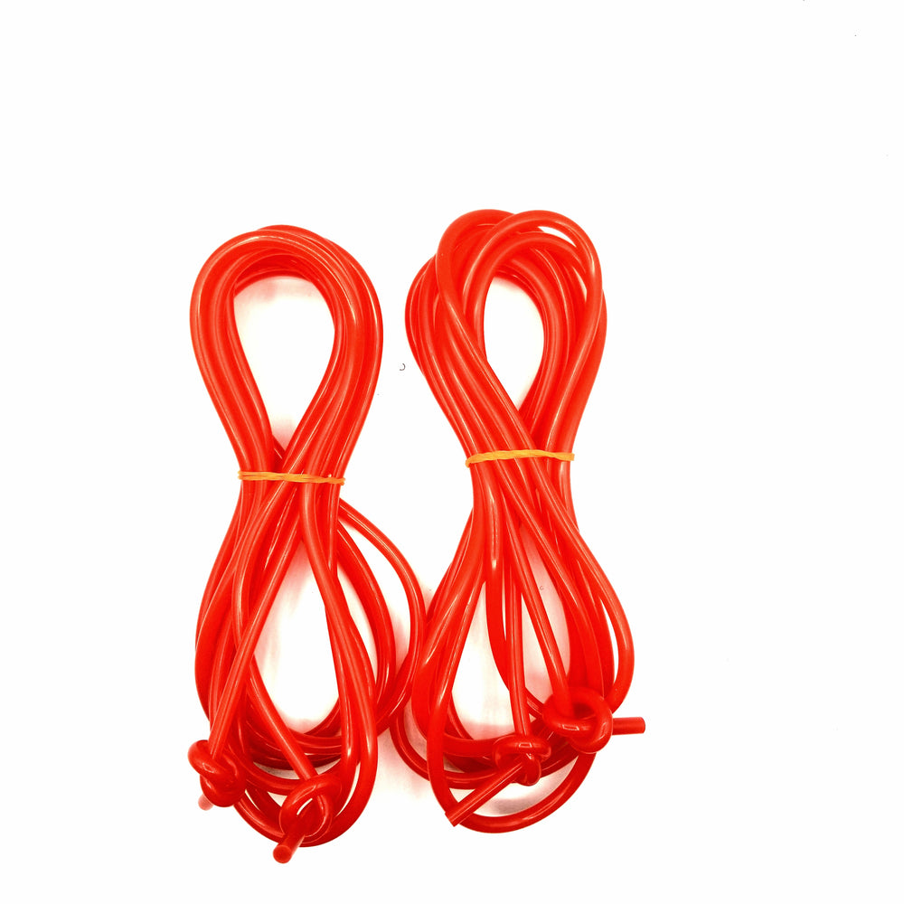 Street Ropez Double Dutch Ropes with Knotted Ends (Fire Red)- Set of 2 Ropes