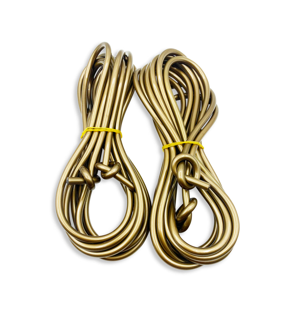 Street Ropez Double Dutch Ropes with Knotted Ends-Gold (Set of 2 Ropes)